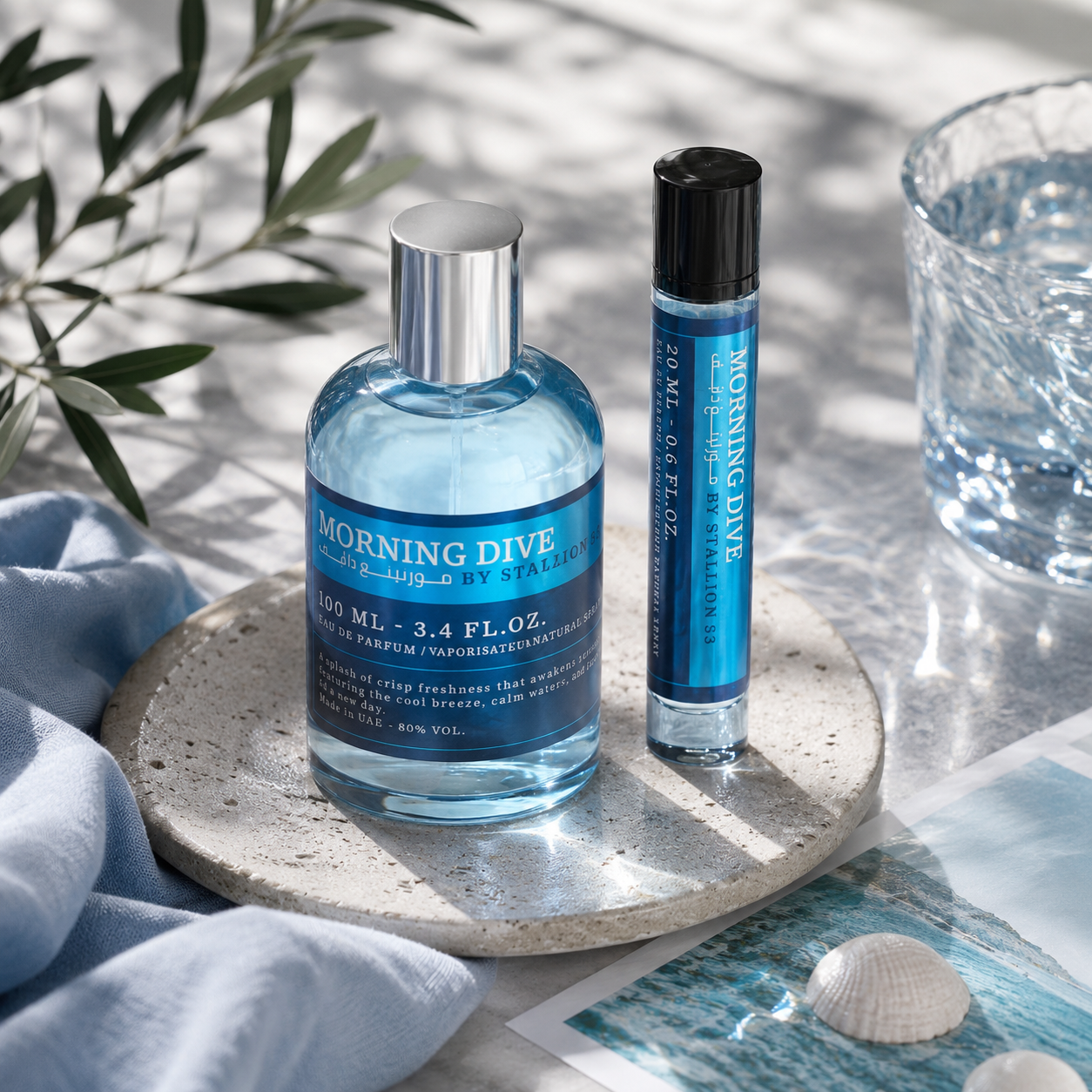 Morning Dive by Stallion 53
100 ml Eau de Parfum + 20 ml Travel Spray | Unisex Gift Set