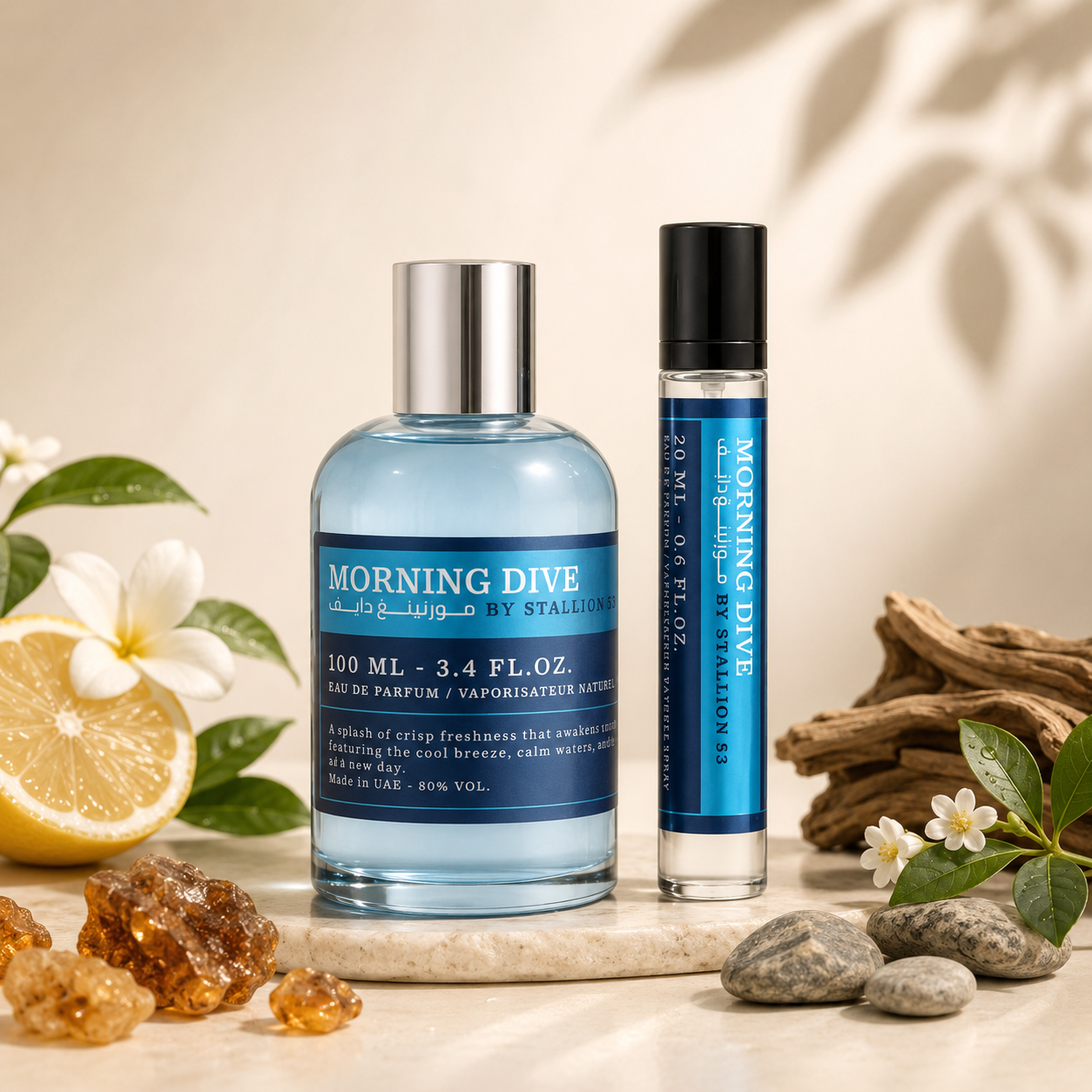 Morning Dive by Stallion 53
100 ml Eau de Parfum + 20 ml Travel Spray | Unisex Gift Set